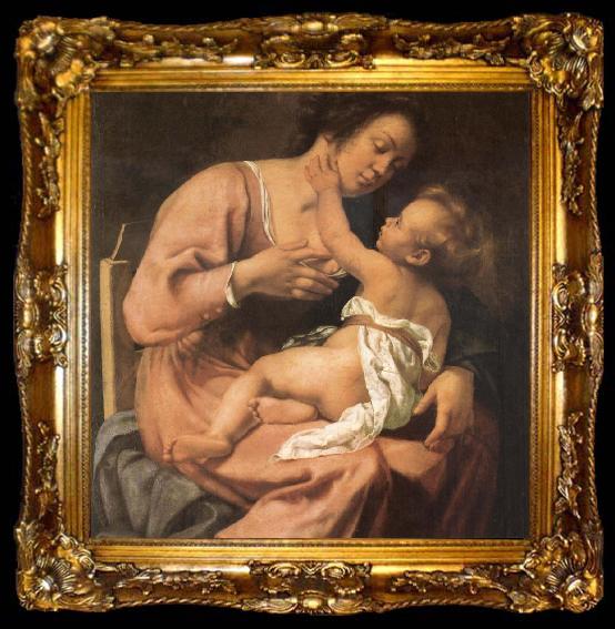 framed  Artemisia gentileschi The Madonna and the Nino, ta009-2